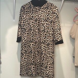 Zara Brown and Black 3/4 Sleeve Dress for Casual Nights